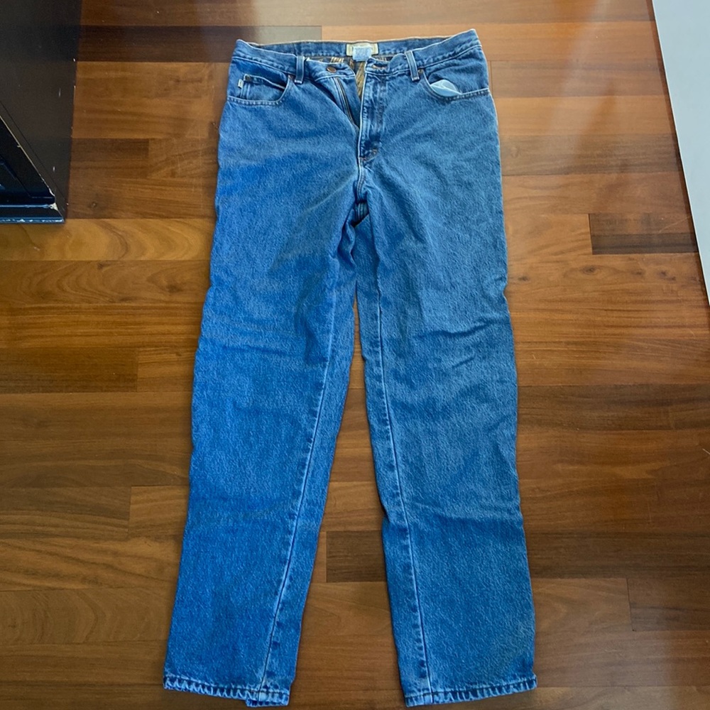 L.L. Bean Men's Relaxed Fleece Lined Jeans - Blue